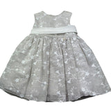 Le Bebe Abito Giromanica Cerimoniale Tinta Unia con Ricami per Neonata LBG373 BEIGE LE BEBE 