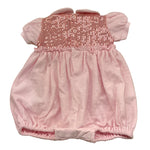 Le Bebe' Pagliaccetto Tinta Unita con Paillettes per Neonata LBG5608 ROSA LE BEBE' 