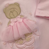 Le Bebe' Tutina Tinta Unita con Stampa per Neonata LBG5690 ROSA LE BEBE' 