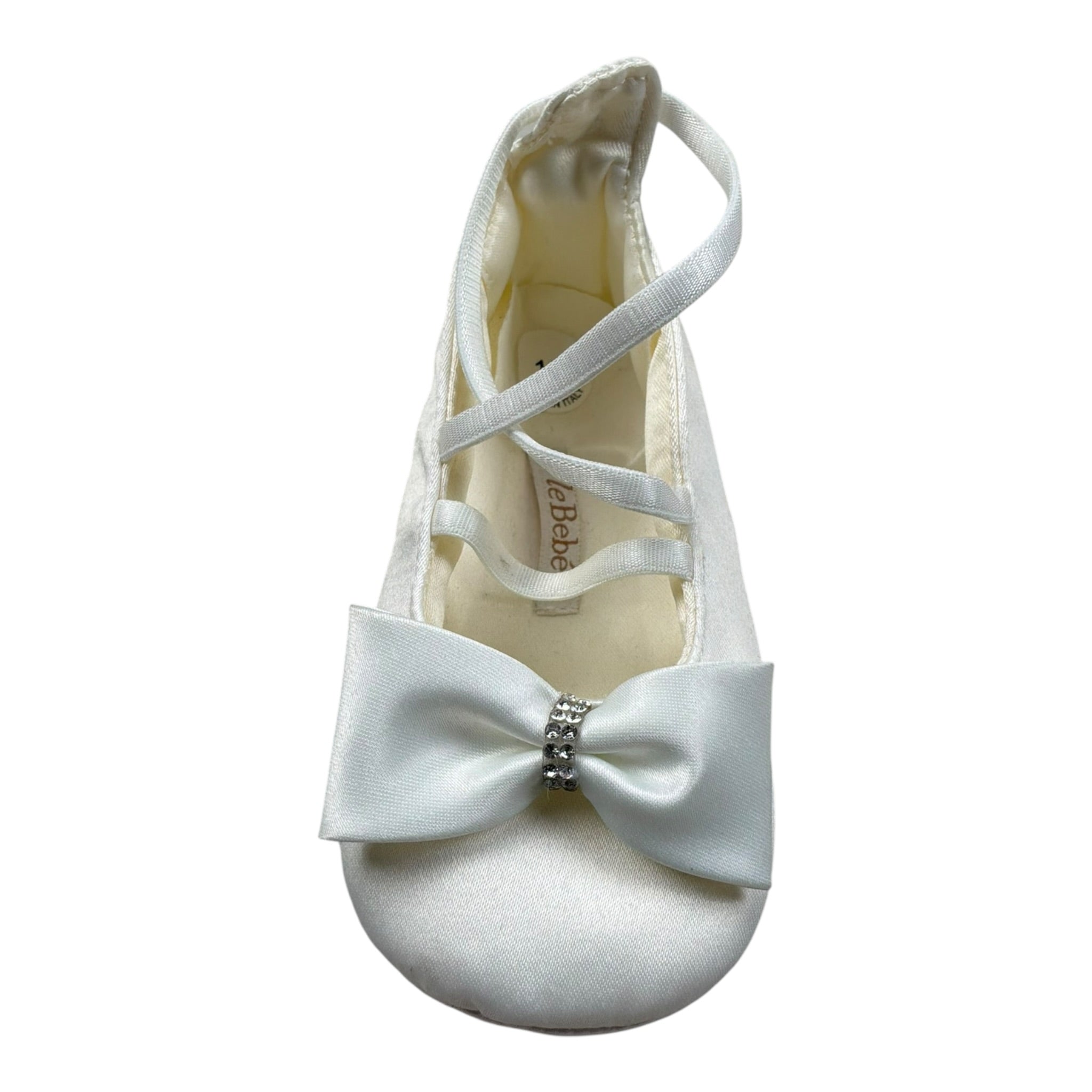 Le Bebe Ballerine Tinta Unita con Fiocco per Neonata LBG5903 PANNA LE BEBE 