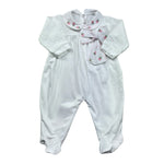 Le Bebe Tutina Manica Lunga Tinta Unita con Ricami per Neonata LBG6216 BIANCO LE BEBE 