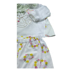 Le Bebe Completo 2 Pezzi Shirt-Ghettina Tinta Unita per Neonata LBG6230 BIANCO LE BEBE 