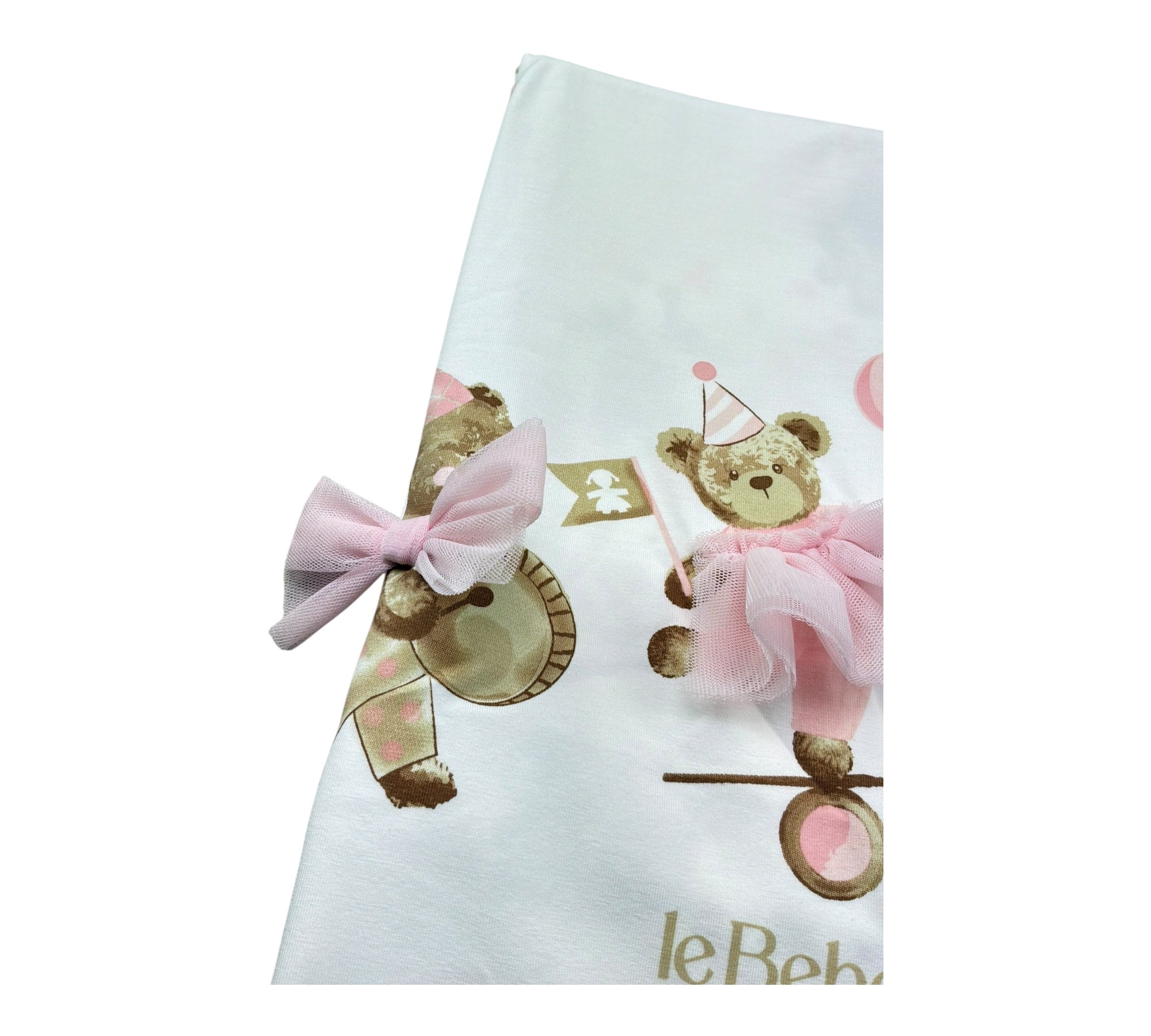 Le Bebe Coperta Tinta Unita con Stampe per Neonata LBG6259 BIANCO LE BEBE 