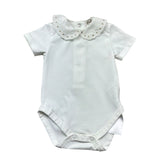 Le Bebe Body Mezza Manica Tinta Unita con Colletto per Neonata LBG6309 BIANCO LE BEBE 