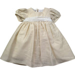 Le Bebe Abito Mezza Manica Tinta Unita con Cinturino per Neonata LBG6324 BEIGE LE BEBE 