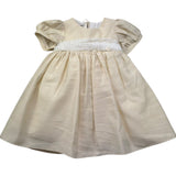 Le Bebe Abito Mezza Manica Tinta Unita con Cinturino per Neonata LBG6324 BEIGE LE BEBE 