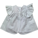 Le Bebe Camicia Mezza Manica Tinta Unita con Applicazione per Neonata LBG6354 BIANCO LE BEBE 