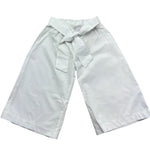 Le Bebe Pantalone Tinta Unita Modello Palazzo con Elastico In Vita per Neonata LBG6358 BIANCO LE BEBE 