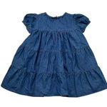 Le Bebe Abito Mezza Manica Tinta Unita In Denim per Neonata LBG6419 BLU LE BEBE 