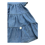 Le Bebe Abito Mezza Manica Tinta Unita In Denim per Neonata LBG6419 BLU LE BEBE 