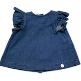 Le Bebe Camicia Giromanica Tinta Unita per Neonata LBG6424 BLU LE BEBE 