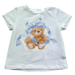 Le Bebe T-Shirt Girocollo Tinta Unita con Stampa per Neonata LBG6439 BIANCO LE BEBE 