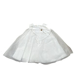 Le Bebe' Abito Cerimonia tinta unita con Tulle Bianco per Neonata B5212 BIANCO LE BEBE' 