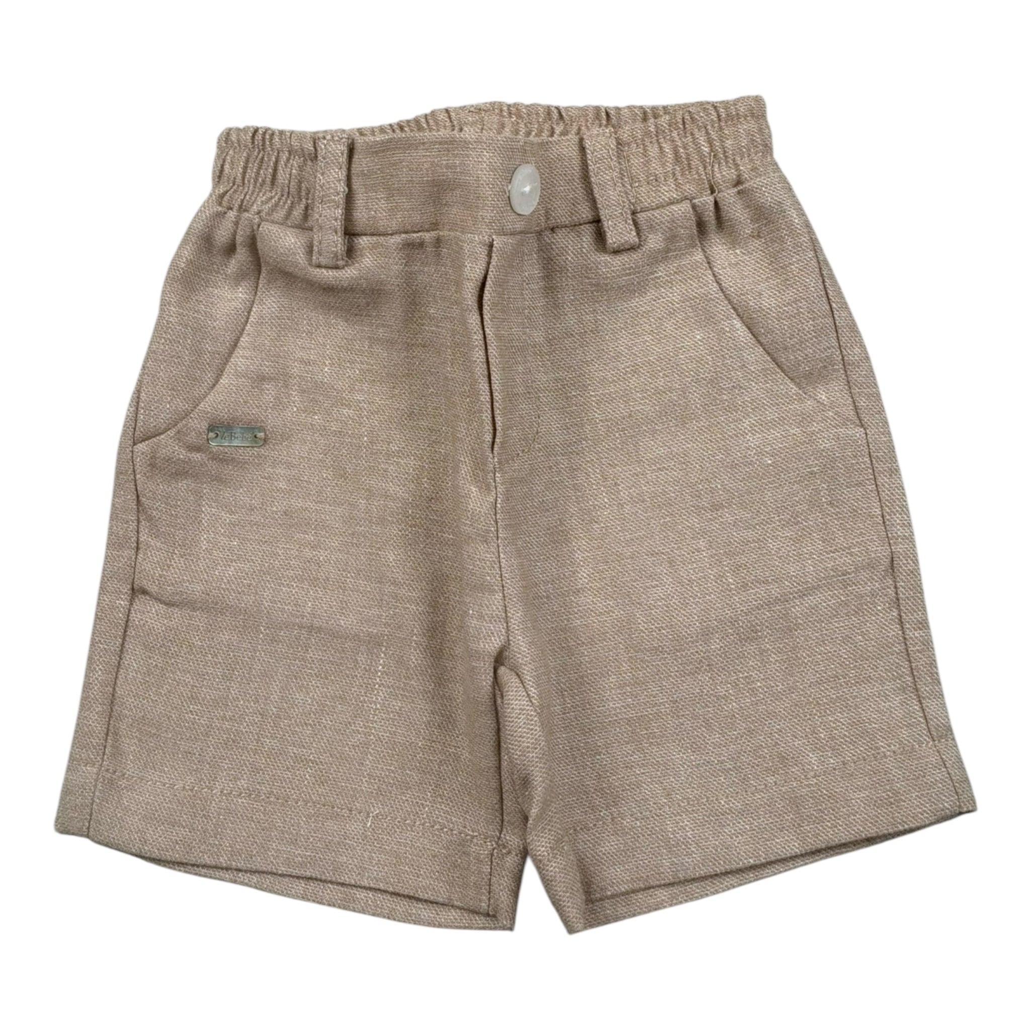 Le Bebe' Bermuda tinta unita con Elastico In Vita Beige per Neonato LBB4027 BEIGE LE BEBE' 