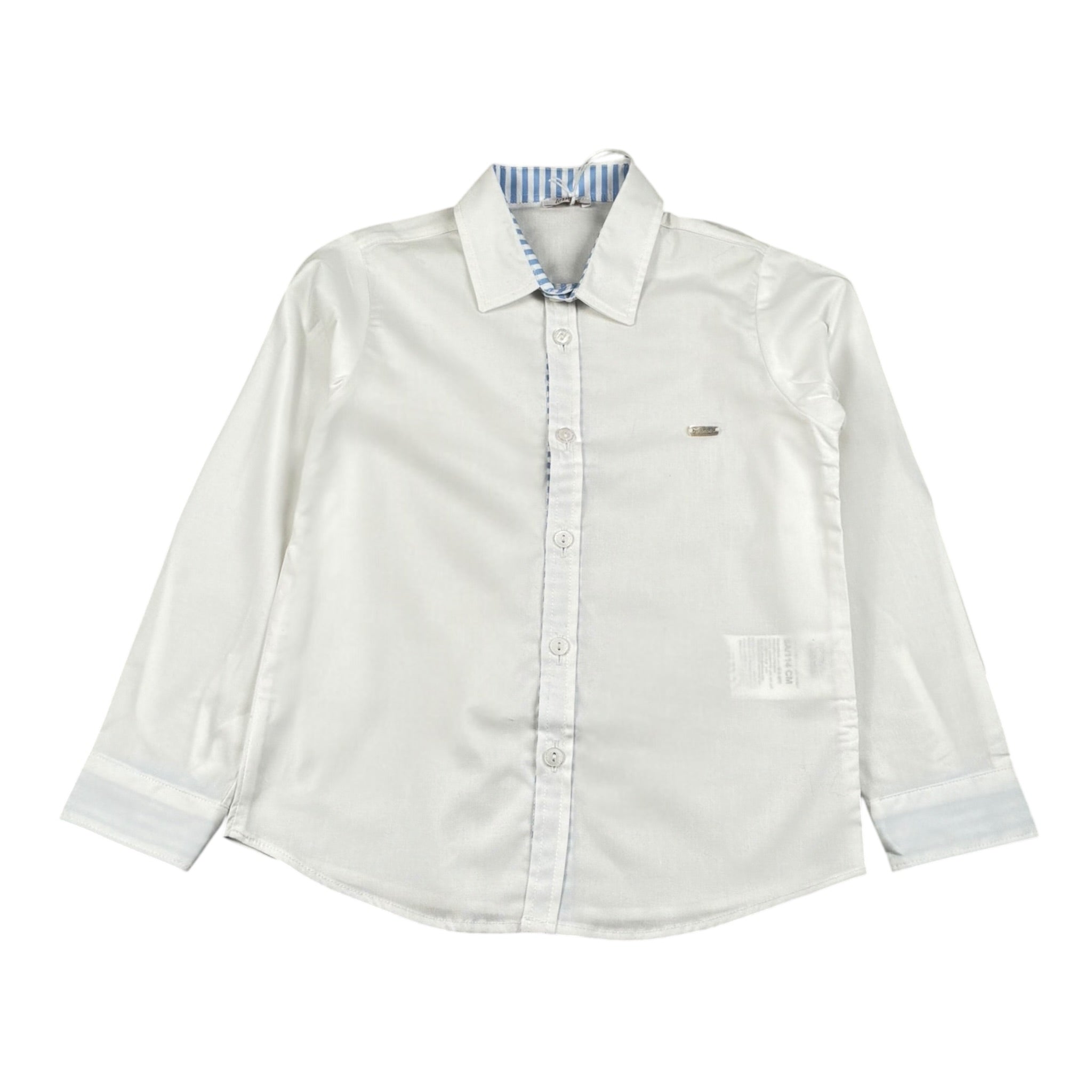 Le Bebe' Camicia tinta unita con Logo Bianco per Neonato LBB4095 BIANCO LE BEBE' 
