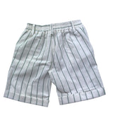 Le Bebe' Bermuda Tinta Unita con Elastico In Vita E Fantasia A Righe per Neonato LBB5343 BIANCO LE BEBE' 