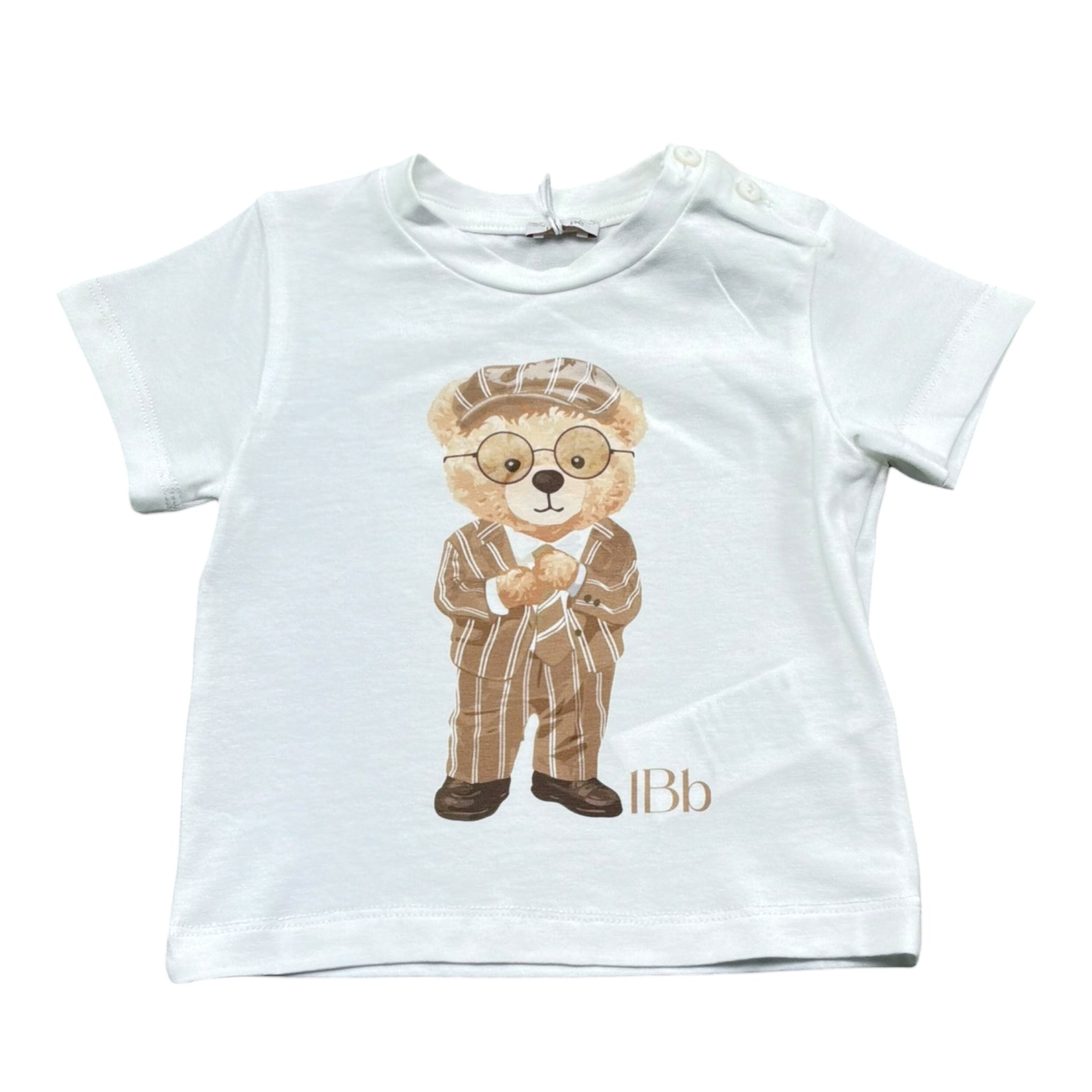 Le Bebe' T-Shirt Girocollo Tinta Unita con Stampa per Neonato LBB5411 BIANCO LE BEBE' 
