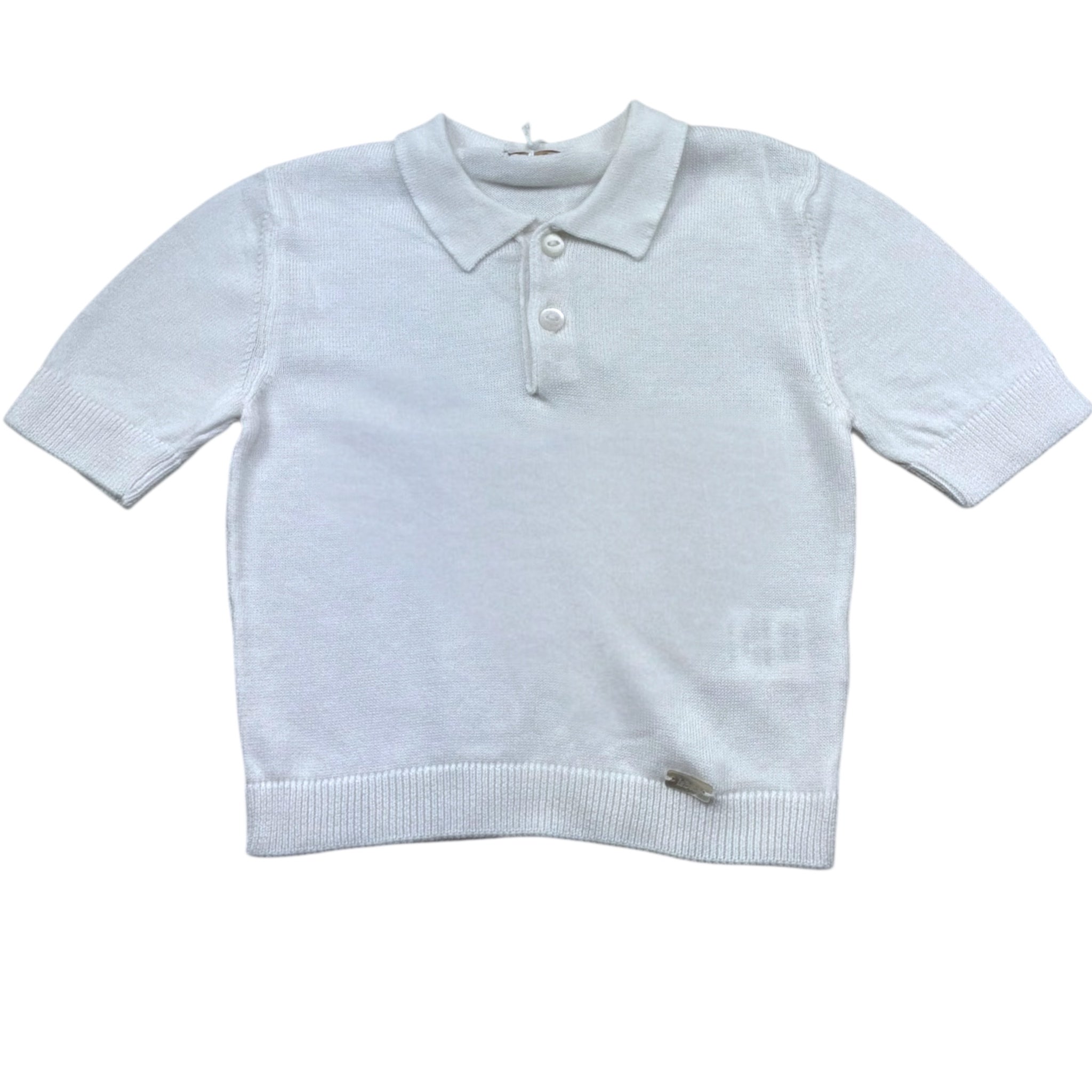 Le Bebe' Polo Mezza Manica Tinta Unita per Neonato LBB5416 BIANCO LE BEBE' 