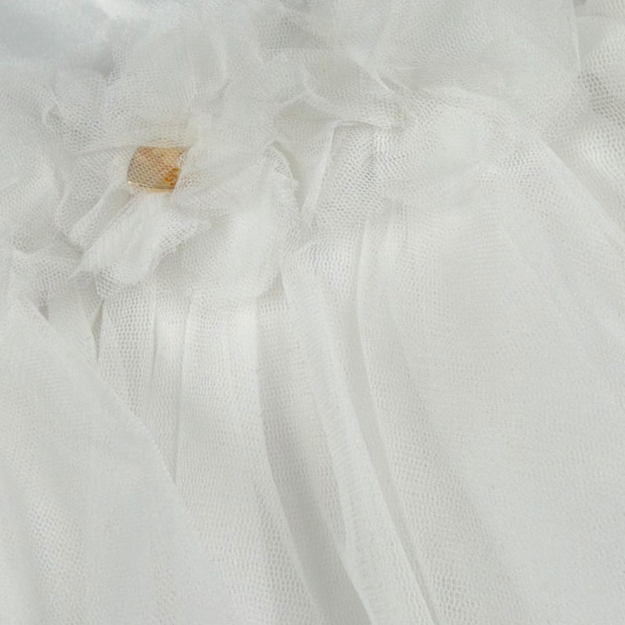 Le Bebe' Abito Cerimonia tinta unita con Tulle Bianco per Neonata LBG5201 BIANCO LE BEBE' 