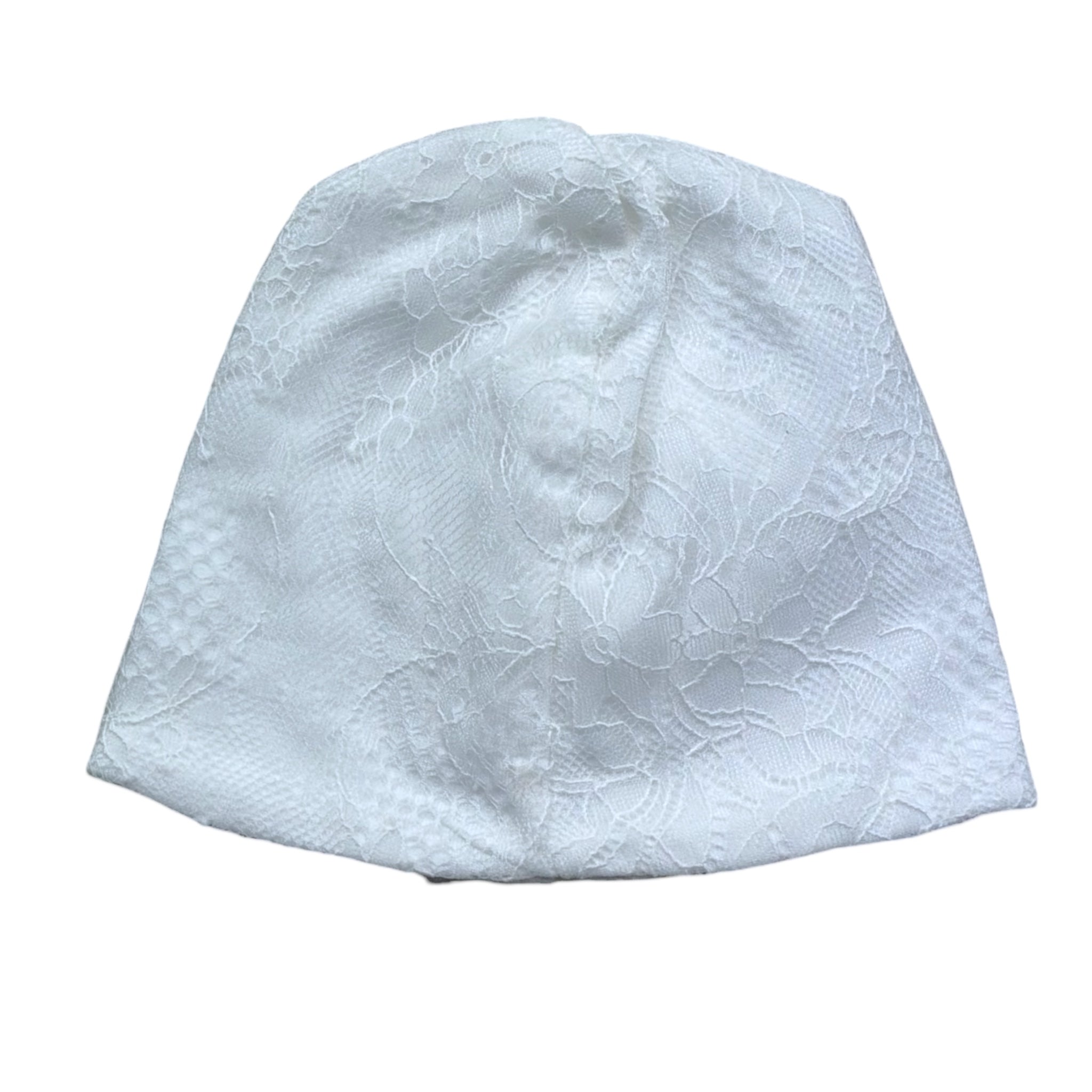 Le Bebe' Cappello Tinta Unita con Ricami per Neonata LBG6330 BIANCO LE BEBE' 