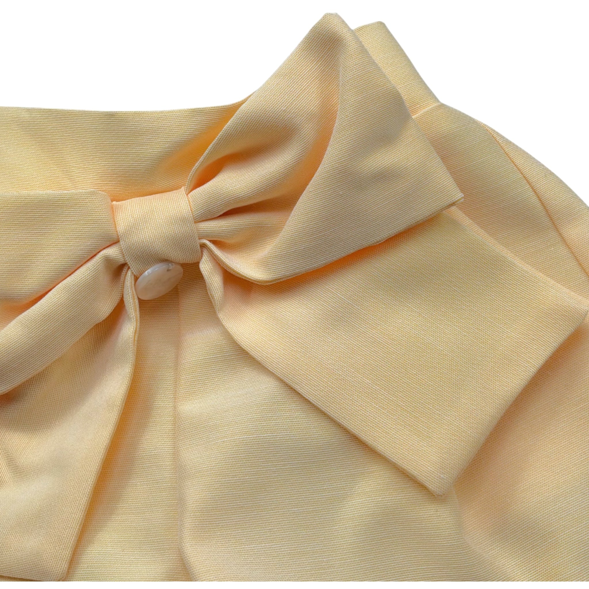 Le Bebe' Short Tinta Unita con Fiocco per Neonata LBG6403 GIALLO LE BEBE' 