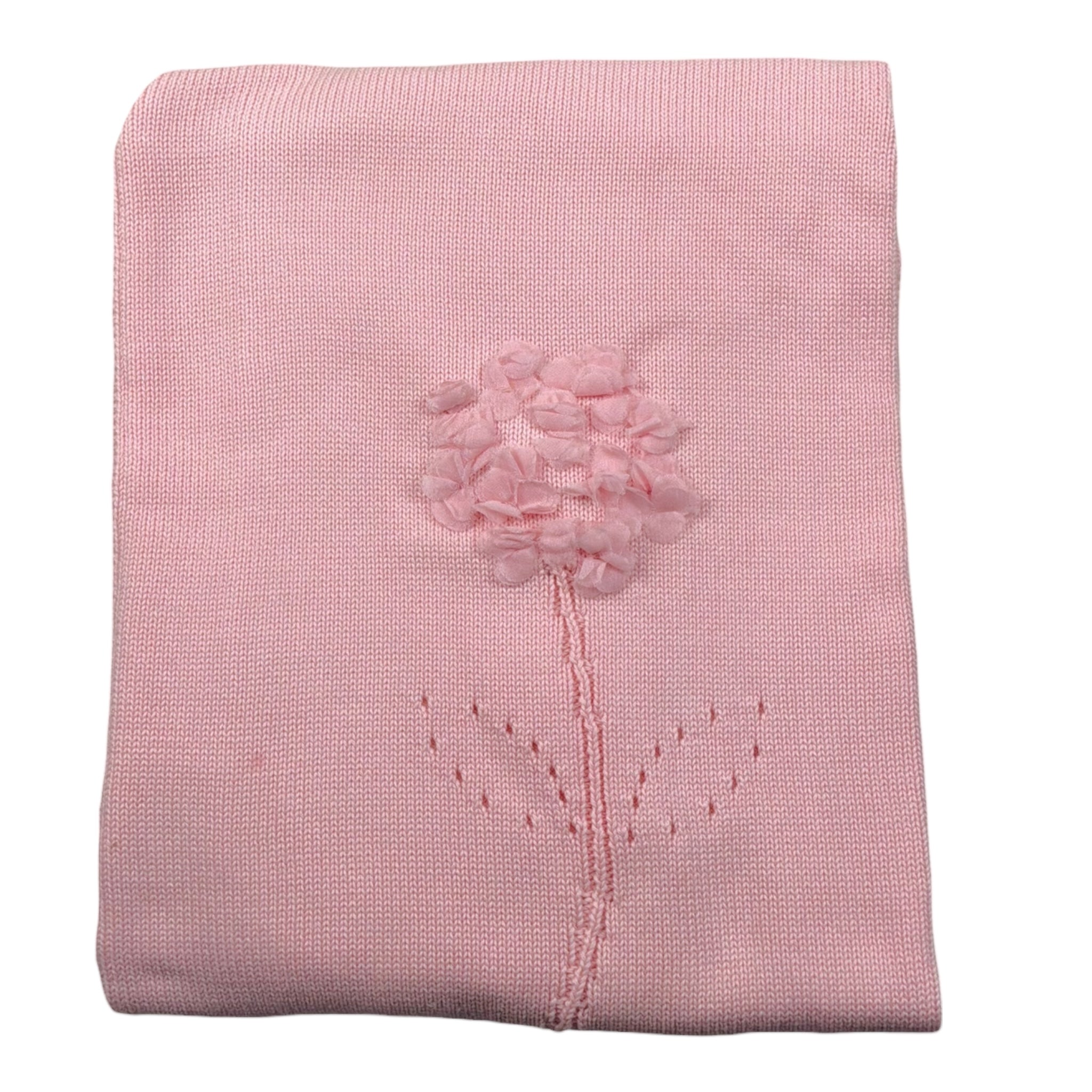 Le Coconne Coperta Tinta Unita con Applicazioni per Neonata 2125 ROSA LE COCONNE 