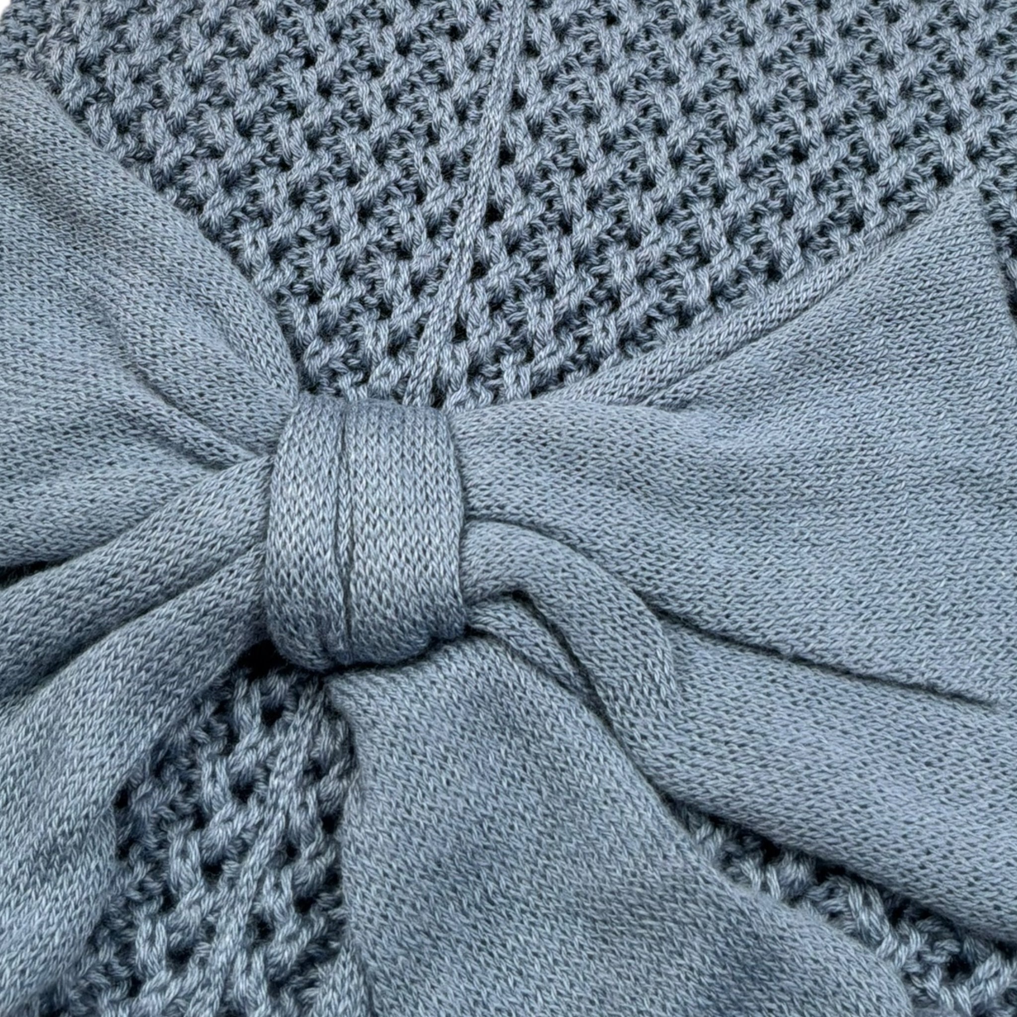 Le Coconne Coperta Tinta Unita con Fiocco per Neonata LCNNNN AZZURRO LE COCONNE 