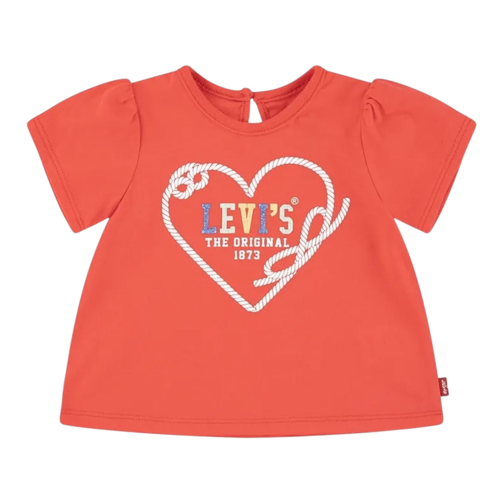 Levi'S T-Shirt Girocollo Tinta Unita con Stampa per Neonata 1EM402 ROSSO LEVI'S 