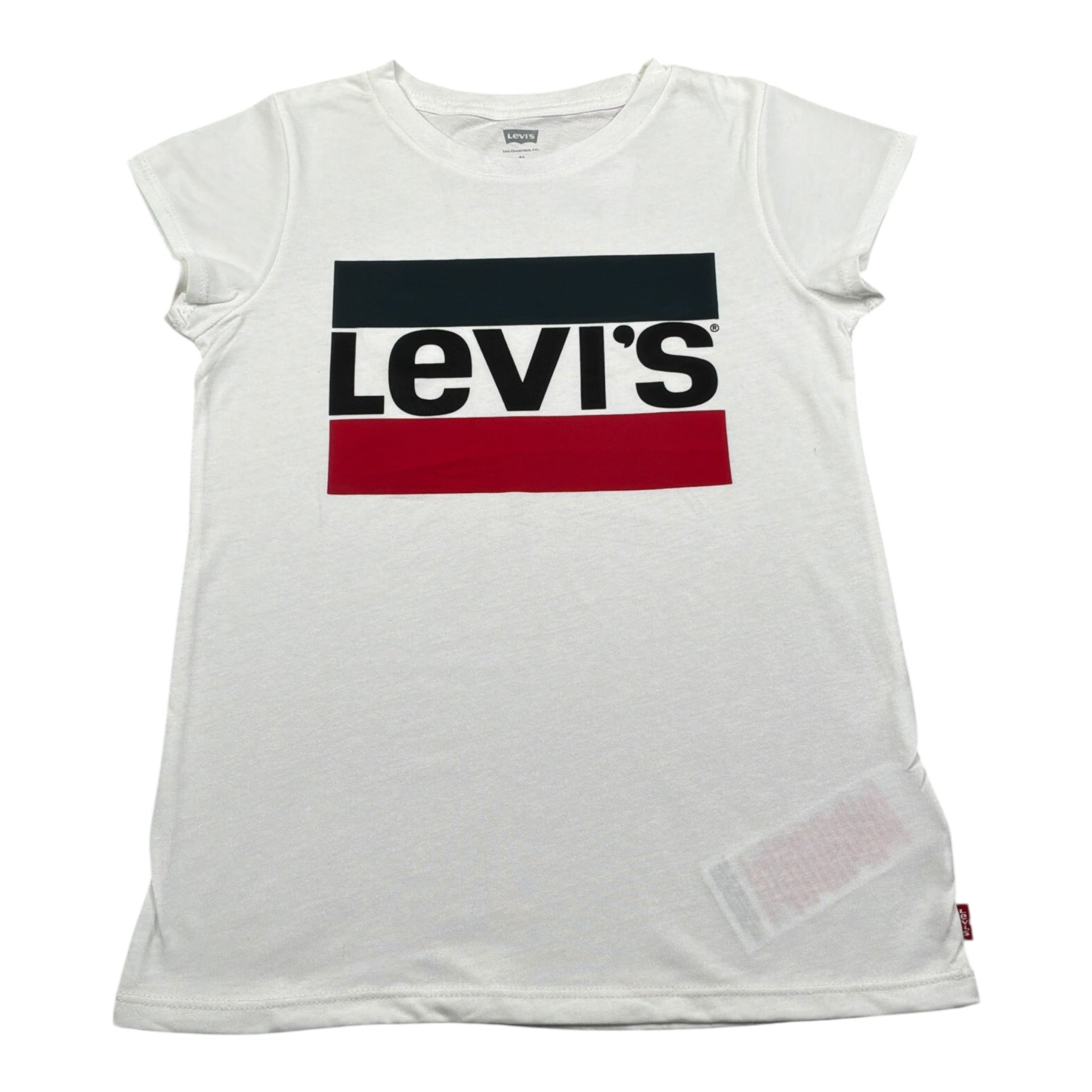 Levi'S T-Shirt Girocollo tinta unita con Logo Bianco per Bambina 3E4900 BIANCO LEVI'S 