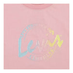 Levi'S T-Shirt Tinta Unita Girocollo con Stampa per Bambina 3EH190X ROSA LEVI'S 