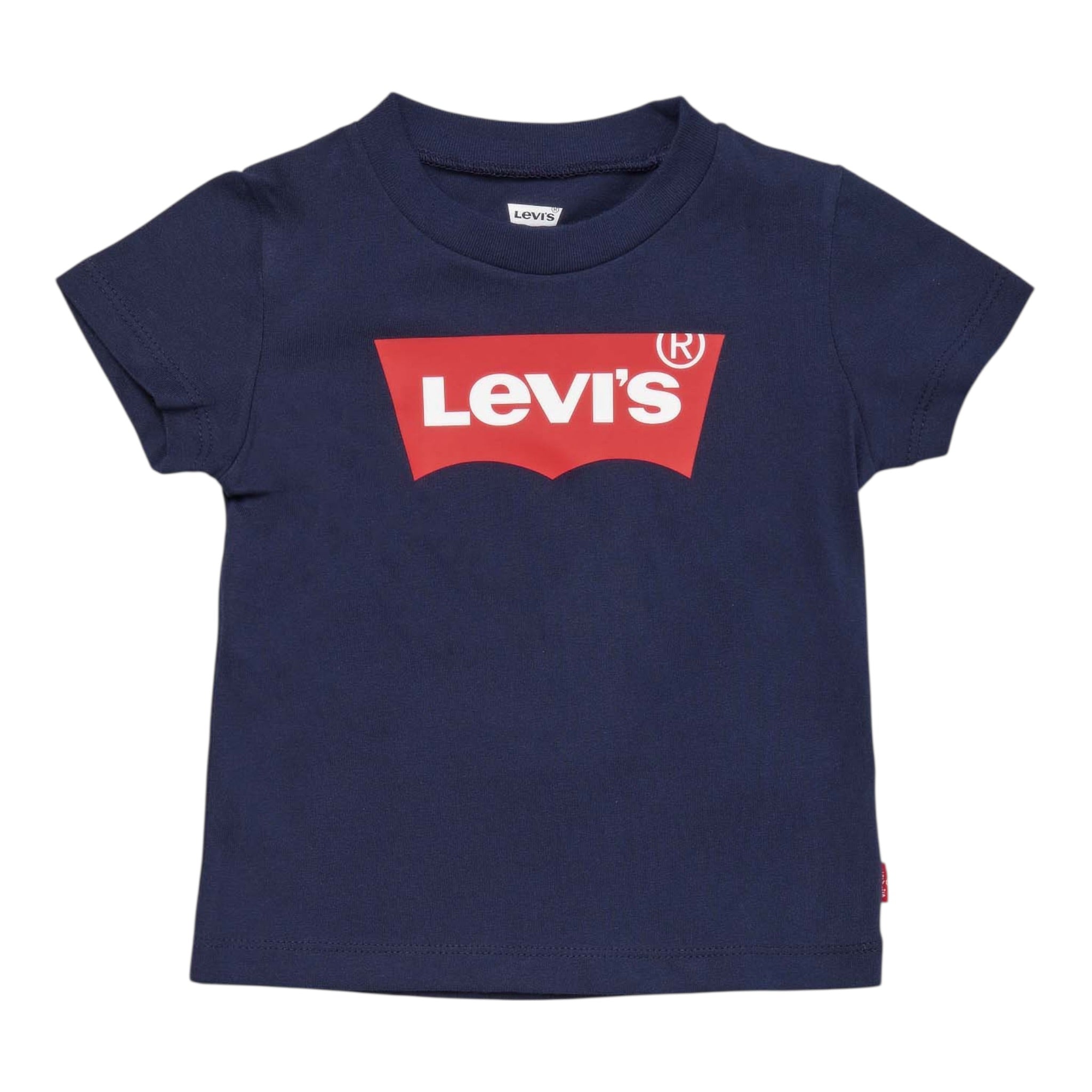 Levi'S T-Shirt Girocollo tinta unita con Logo Blu per Neonato 6E8157XXXX BLU LEVI'S 