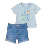 Levi'S Completo 2 Pezzi T-Shirt-Bermuda In Denim per Neonato 6EK235 AZZURRO LEVI'S 