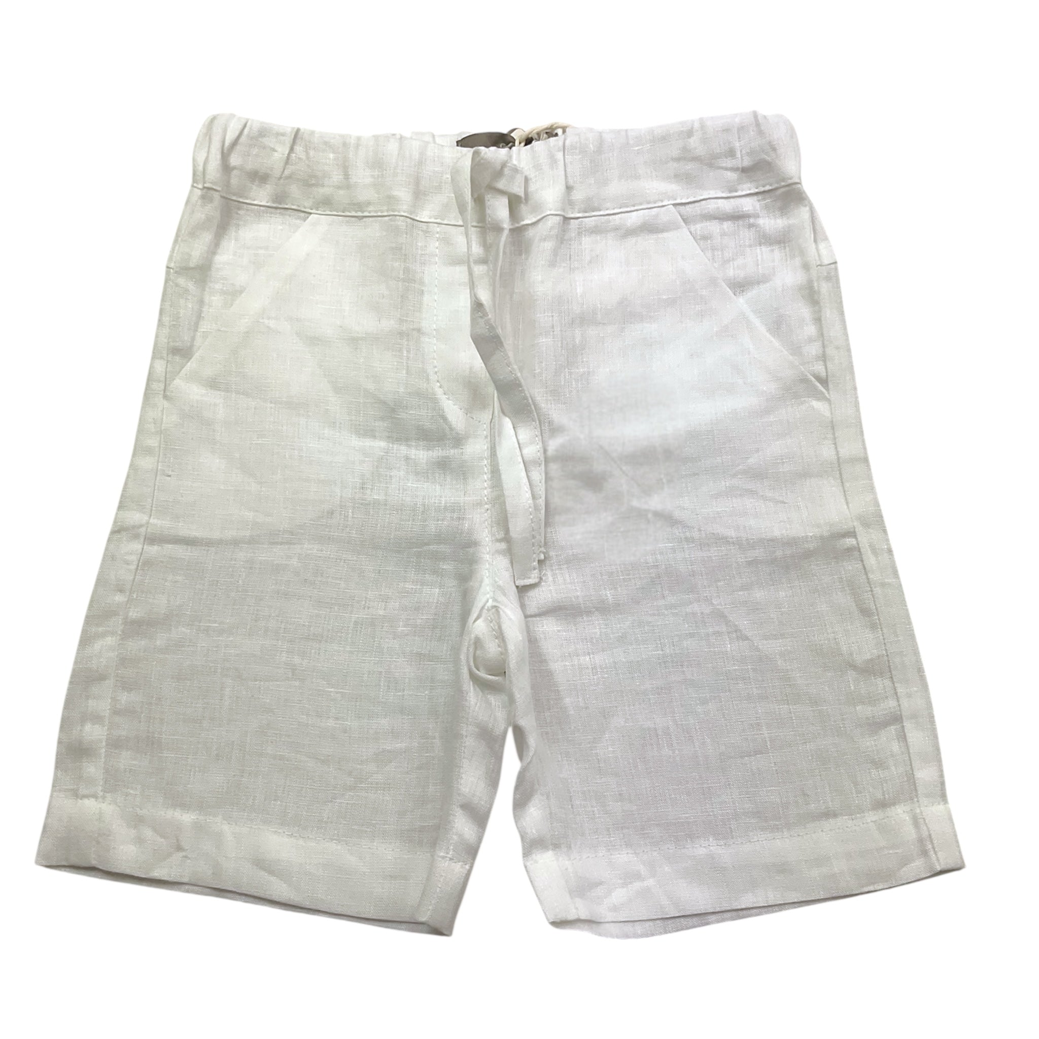 Little Bear Bermuda Tinta Unita con Elastico In Vita per Bambino 6239J BIANCO LITTLE BEAR 
