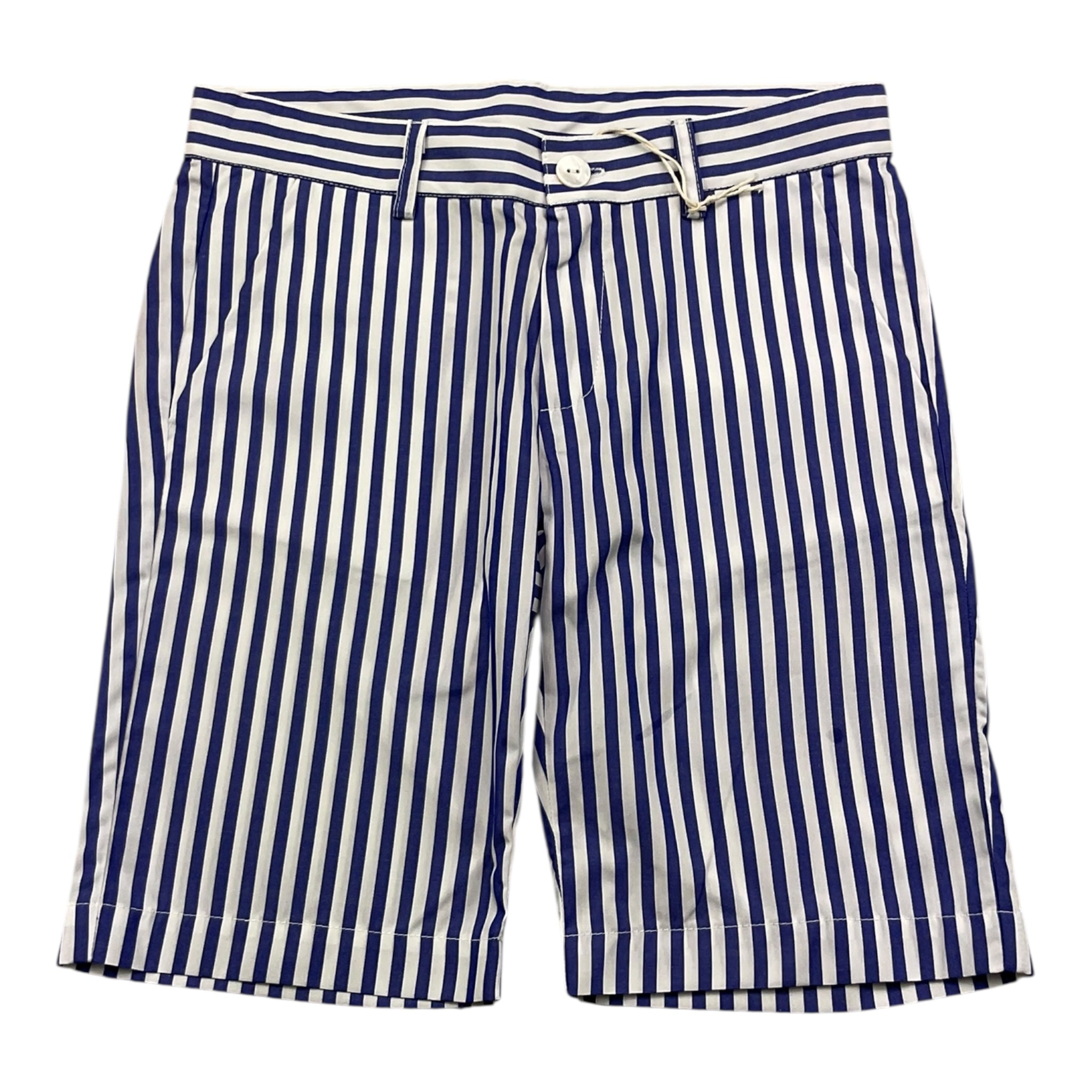 Little Bear Bermuda Tinta Unita con Fantasia A Righe per Neonato 82100N BIANCO LITTLE BEAR 