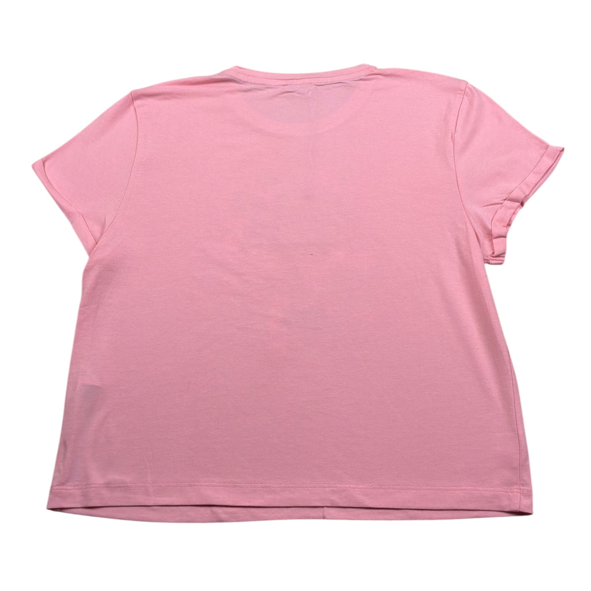 Liu Jo T-Shirt Girocollo tinta unita con Stampa Rosa per Bambina GA3100 ROSA LIU JO 