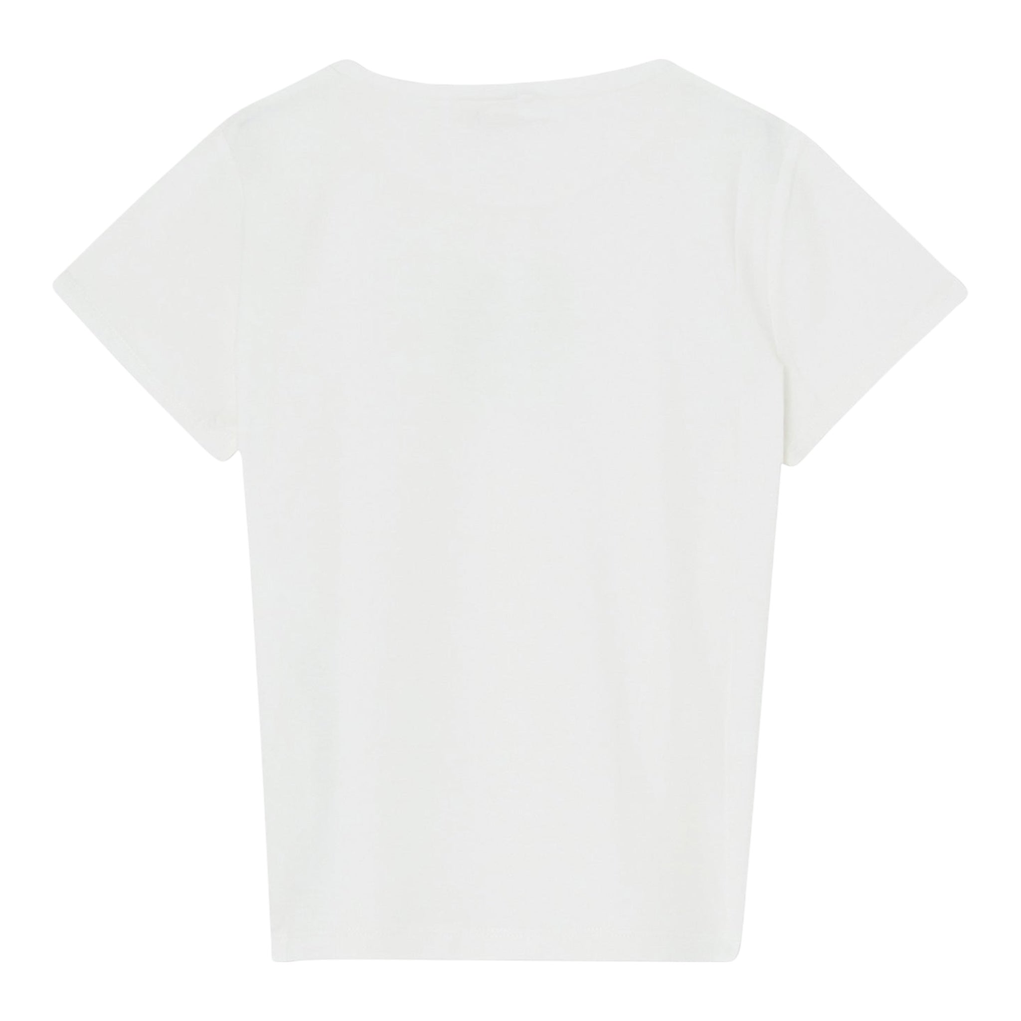 Liu Jo T-Shirt Girocollo Tinta Unita con Paillettes per Bambina GA5018 BIANCO LIU JO 