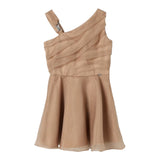 Liu Jo Abito Giromanica Tinta Unita con Tulle per Bambina GA5036 MARRONE LIU JO 