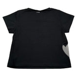Liu Jo T-Shirt Girocollo Tinta Unita con Applicazione per Bambina GA5067XX NERO LIU JO 