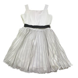 Liu Jo Abito Tinta Unita con Cintura E Fantasia A Righe per Bambina GA5070 BIANCO LIU JO 