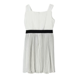 Liu Jo Abito Tinta Unita con Cintura E Fantasia A Righe per Bambina GA5070X BIANCO LIU JO 