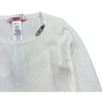 Liu Jo Maglia Girocollo Tinta Unita con Profili In Contrasto per Bambina GA5081 BIANCO LIU JO 