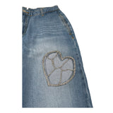 Liu Jo Jeans Tinta Unita con Applicazioni Brillantini per Bambina GA5110XX AZZURRO LIU JO 