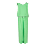 Liu Jo Tuta Tinta Unita con Frange per Bambina GA5134X VERDE LIU JO 