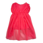 Liu Jo Abito Tinta Unita con Tulle E Cintura per Bambina GA5147 CORALLO LIU JO 