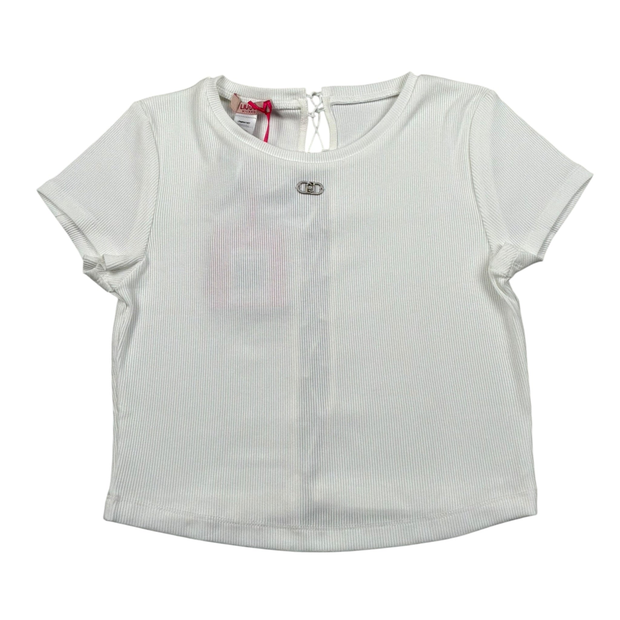 t-shirt girocollo tinta unita GA5151X BIANCO LIU JO 