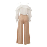 Liu Jo Tuta Bicolore Manica Lunga per Bambina GA5157X BIANCO/BEGIE LIU JO 