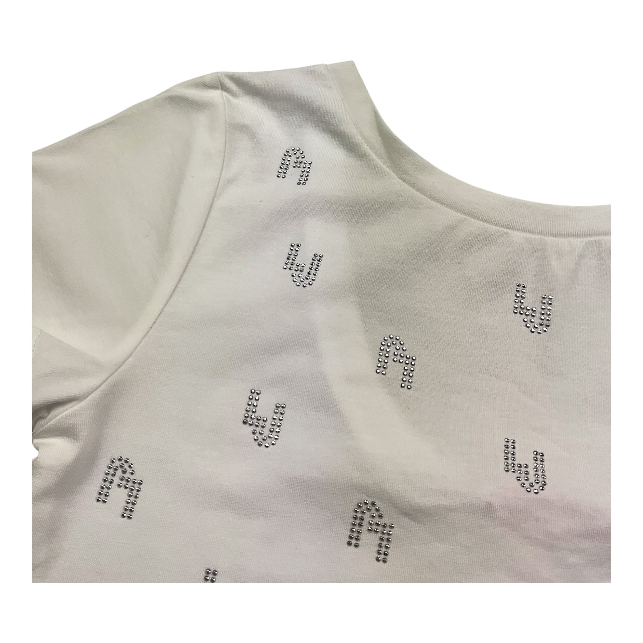 Liu Jo T-Shirt Girocollo Tinta Unita con Stampa Logo per Bambina GA5159 BIANCO LIU JO 