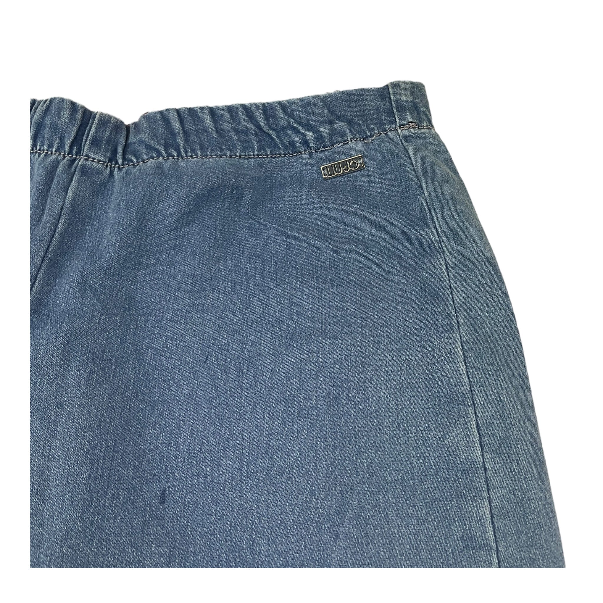 Liu Jo Completo 2 Pezzi Top-Leggins Effetto Denim per Bambina GA5210 BLU LIU JO 
