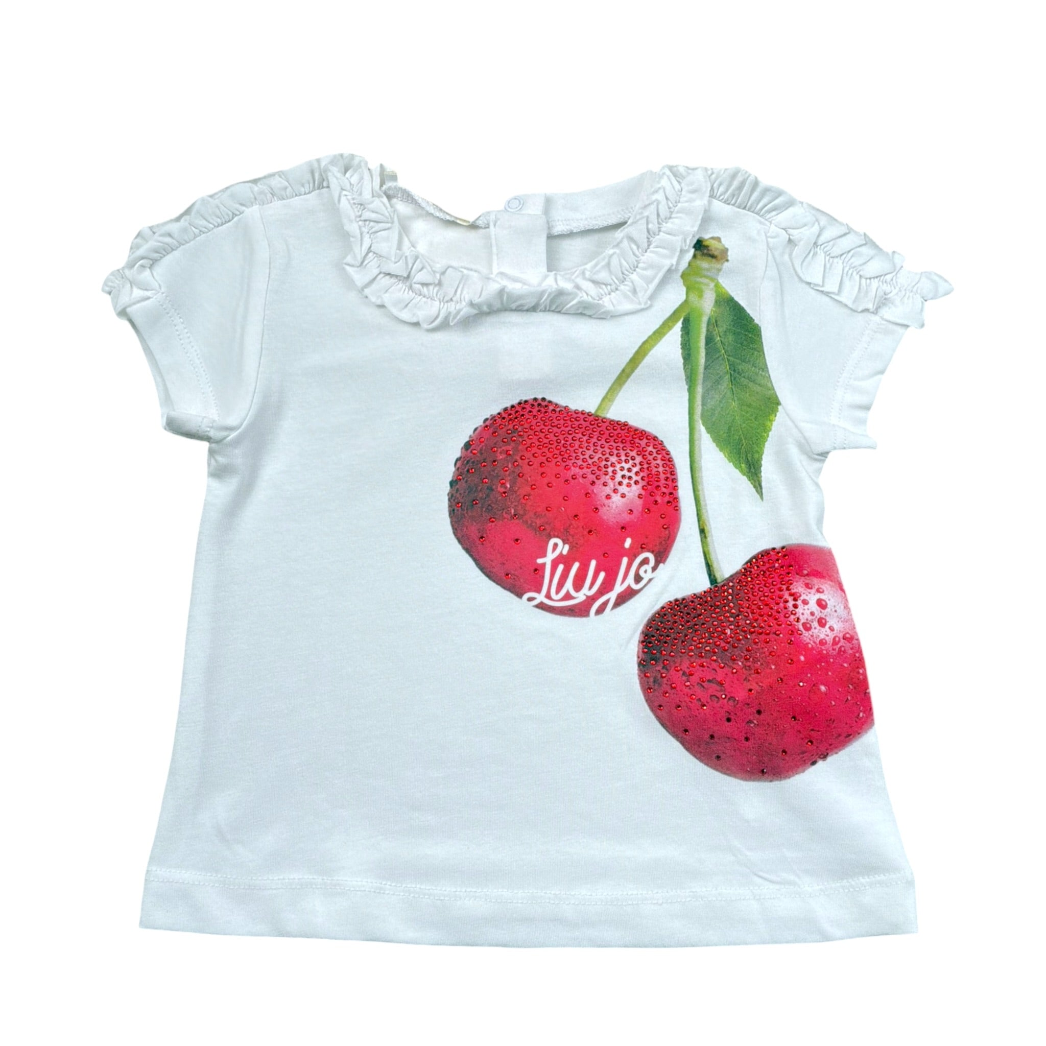 Liu Jo T-Shirt Tinta Unita con Stampa per Neonata HA1080J5003 BIANCO LIU JO 