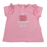 Liu Jo T-Shirt Tinta Unita con Stampa per Neonata HA4078J5003 ROSA LIU JO 